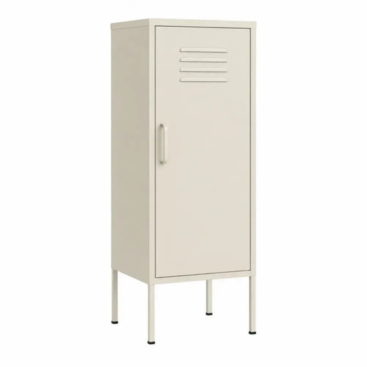 Armario metálico de almacenamiento con puerta ventilada estructura de acero con recubrimiento en polvo beige 180 cm